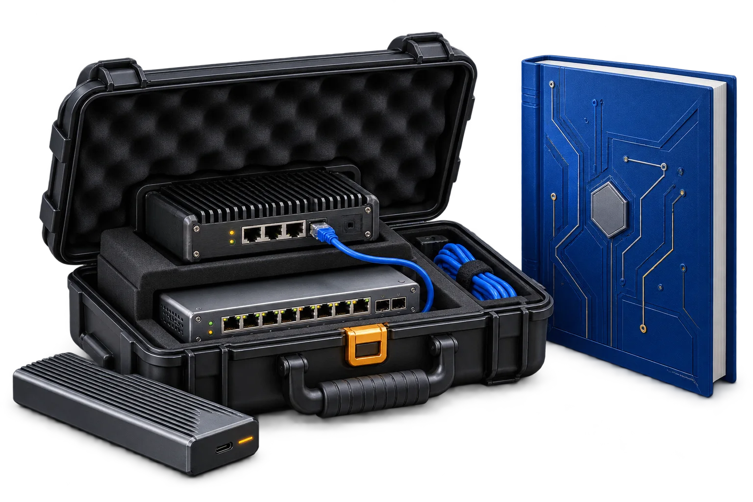 Complementary hardware and guidance in a homelab kit